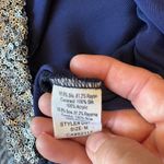 Funktional Velvet Silk blend Dress Blue Sequin Sheer Party Cocktail Mini Dress M Size M Photo 8