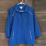 Christopher & Banks Women's  Large Jacket Blue‎ and White 3/4 Sleeves Photo 0