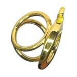 Salvatore Ferragamo Gold Tone Gancini scarf ring Made in Italy Photo 6