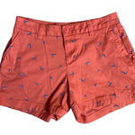 Magellan outdoors Magellan Women's Shorts Sz 2 Coral Sail Boat Print Chino Nautical Beach Resort Photo 0