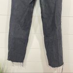 ZARA  Straight Leg High Waisted Raw Hem Black Jeans 0 Photo 6