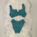 Becca Line in the Bikini Set Scoop Bikini Top & Bottom Size Small Mineral NWT Photo 4