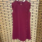 Ted Baker Dresses Jasmint Burgundy Scalloped Overlay Dress Size 1 (size 4) Photo 2