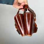 Cynthia Vincent Leather Wedge Sandals Women's Size 8.5M Platform Heels Brown Photo 3