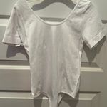 White reversible neckline bodysuit (scoop/v Photo 1