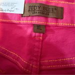 Judy Blue  high waist magenta (pink) garment-dyed denim shorts size XL NWT Photo 6