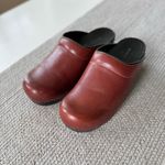 Lands' End Lands’ End Cognac Brown Leather Clogs Mules Size 9 Photo 9