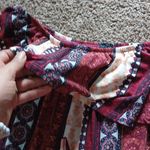 Rue 21 boho ruffle top off shoulder Romper size large Photo 4