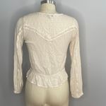 American Eagle Boho Western Prairie Long Sleeve Lace Button Down Top- Size Small Photo 6