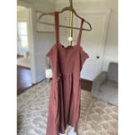 a.n.a NWTs . Smocked Maxi Dress Pockets Ruffle Cottagecore Feminine Prairie Boho Photo 2
