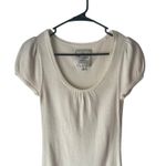 Energie  Y2k Size Small Cream Short‎ Sleeve Soft Babydoll Top Photo 1