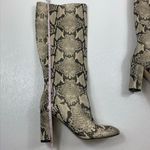 Cole Haan NWOT  10 Glenda Snakeskin Embossed Leather Knee High Heel Wedge Boots Photo 3