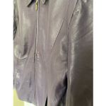 Alfani  Genuine Leather Women Full Zip Purple Jacket Sz L Photo 5