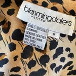 Vintage leopard silk and leather blouse. Gold Size 6 Photo 1