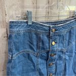 American Eagle  Super Hi Rise A Line Button Front Mini Skirt Western Photo 1