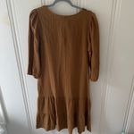 Brown Bohemian Crochet Relax Fit Tier Cotton Dress Size 4 Photo 1