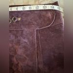 United Colors Of Benetton Benetton Vintage 1990's China Plum Leather Wrap Skirt Photo 6