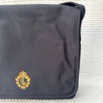 Ralph Lauren Lauren Vintage Black Front Flap Messenger Bag Gold Crest Unisex Photo 1