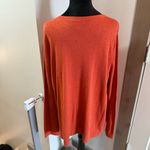 NWOT CJ Banks Rust Orange Swiss Dot Long Sleeve Top Blouse Sweater Fall Flowy 2X Photo 3
