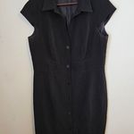Calvin Klein  Dress Black Button Down Collar Neutral Business Casual Photo 0