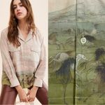 Free People  Found Western Horse Wildlife Field Long Sleeve Shirt Large Unisex Photo 2