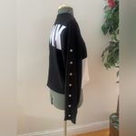 PINK - Victoria's Secret PINK by Victoria's Secret black and white snap sleeve sweatshirt Photo 4