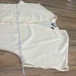 DKNY  100% Silk Beige short Sleeve Ruffle Bodysuit  Sz 8  A/2 Photo 6