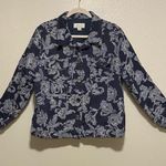 cj banks Floral Button Up Denim Jean Jacket Photo 0