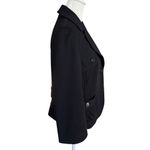 Loft Ann Taylor  short black long sleeve collared single breasted coat women's 8 Photo 2