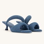 JW Pei Blue Pointed-Toe Mules with Twisted Bands Photo 2
