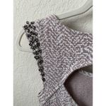 Free People  Embellished Skater Mini Dress Size XS Purple‎ White Jeweled Knit Photo 6