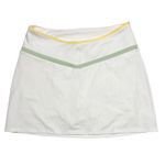 New Balance x Staud Tennis Skort Women's Small White Pastel Trim EUC Photo 2