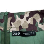 ZARA  Women's‎ Medium Camouflage Zip-Up back Mini Skirt with Pockets Photo 4