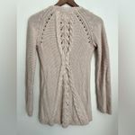 Anthropologie Angel of the North  Lace Crochet Cable Knit Boho Sweater Cardigan S Photo 2