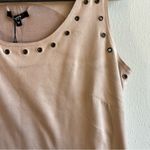 Moda Tesoro Dress Pink Sand Faux Suede w/Grommets Sleeveless Mini Dress Sz M NWT Photo 2