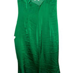 AQUA Women's  Green Satin Halter Maxi Dress S Photo 9