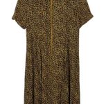 Just in Thyme 1990s Leopard Print Short Sleeve Casual Mini Dress Size 4 Small Brown Photo 2