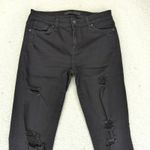 joe's jeans  The Icon Mid‎ Rise Skinny Ankle Black Distressed Ripped Womens 29 Photo 2