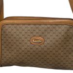 Gucci Vintage Micro GG Supreme Crossbody Bag in Mustard Brown Photo 0