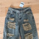 The Ragged Priest  - Dirty Wash Shredded Release Jeans in Brown & Green Photo 1