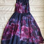 Lela Rose x Target Silk Purple Watercolor Floral Ballroom Hi-Lo Dress Size 10 Photo 3