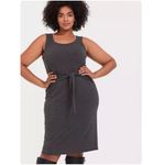 Torrid NEW  Charcoal Grey Jersey Tie-Front Sleeveless Shift Dress 3X 22–24 Photo 1