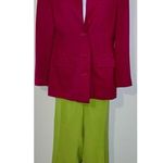 Vtg Women’s 100% Silk Hot Pink Blazer Shoulder Pads 8 Pink Photo 6