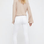 Free People NWT White Jeans Busted Knees High Waisted Skinny Ankle sz 29 Photo 3