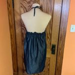 Handmade Colorful floral embroidered denim Mexico mini dress Photo 5