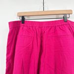 Banana Republic NEW NWT Linen Blend Pull-On Wide Leg Cropped Pants Large Pink Photo 6