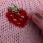 SheIn Cropped Strawberry Sweater Photo 3