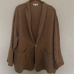 Michael Stars  Tan Crepe Blazer Plus Size 1X Photo 0