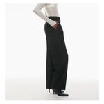 Babaton Aritzia  The Effortless Pleated Wide Leg Pants Size 12 Black Office Chic Photo 6