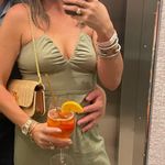 ZARA  Light green linen mini dress  Photo 2